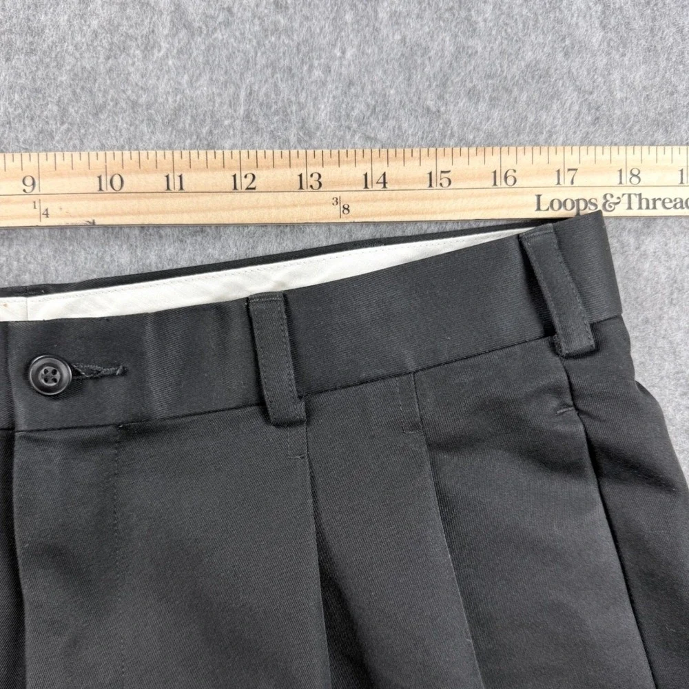 Vintage Grand Slam Mens Golf Shorts Sz 35 Black Pleated Front Classic Fit Casual